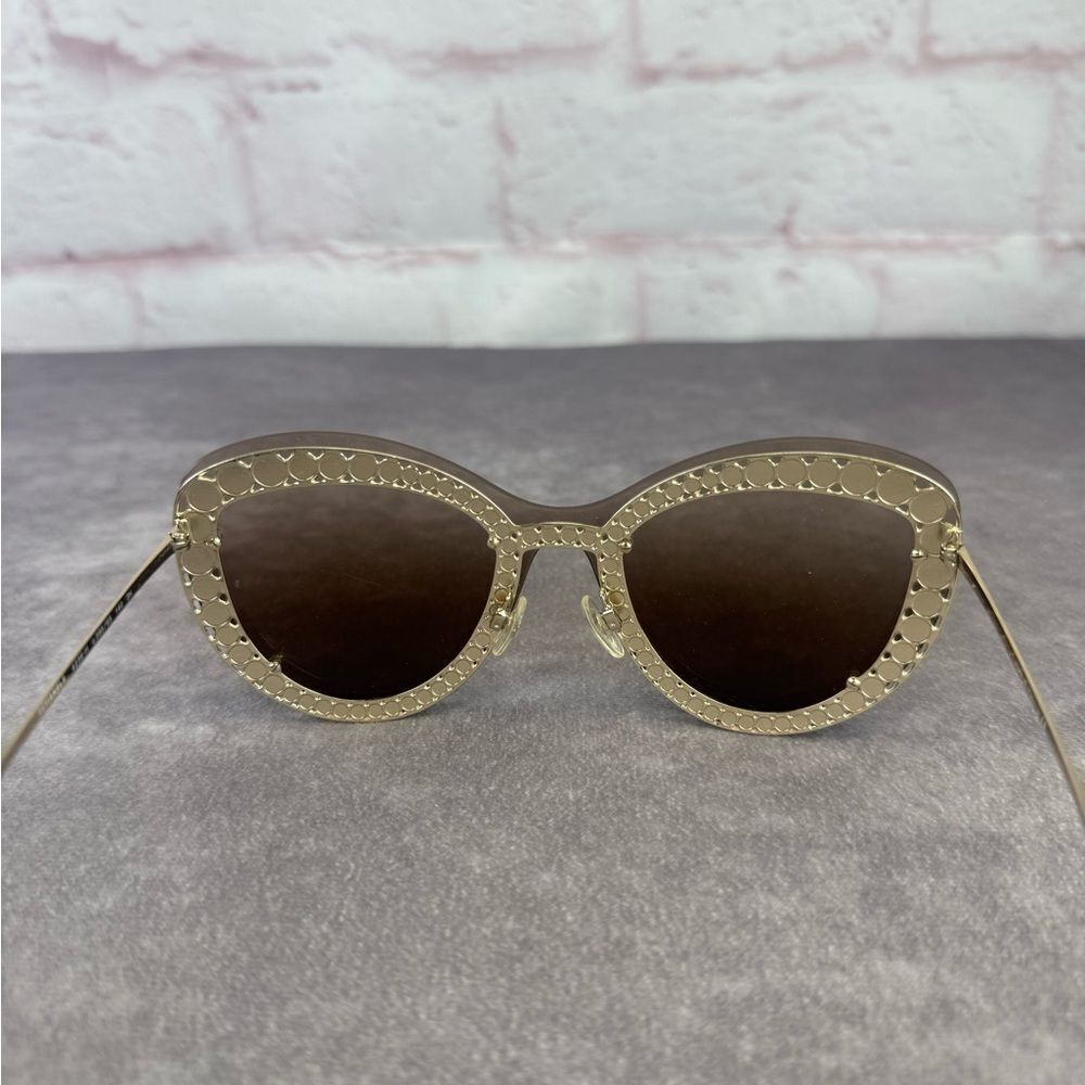 Chanel Acetate Metal Pearl Butterfly Sunglasses 4236-H Brown - Picture 10 of 16